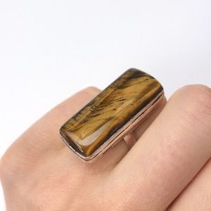 Sterling Silver Tigers Eye Ring